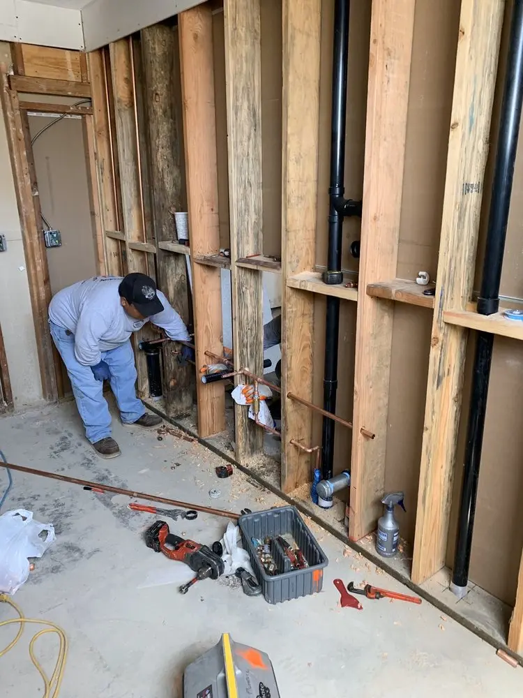 Commercial rough-in plumbing for Gas Line Repair in West Cloverdale